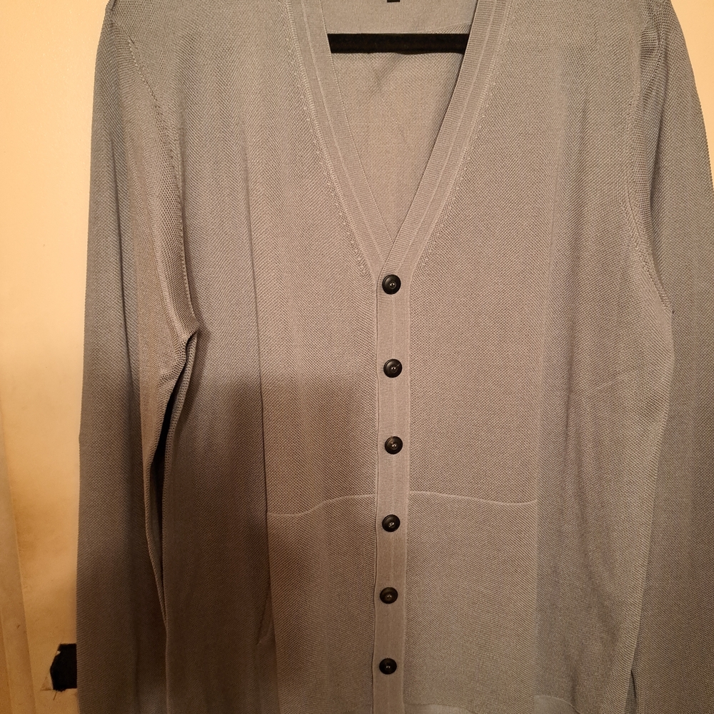 Giorgio Armani Men's Charcoal Cardigan Sweater